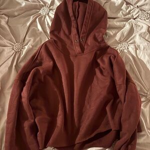 Fashion Nova Burgundy Fleece Hoodie